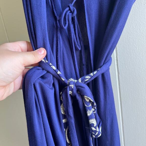 In Bloom Purple Jersey Wrap Kimono Robe Size Medium - Picture 3 of 8